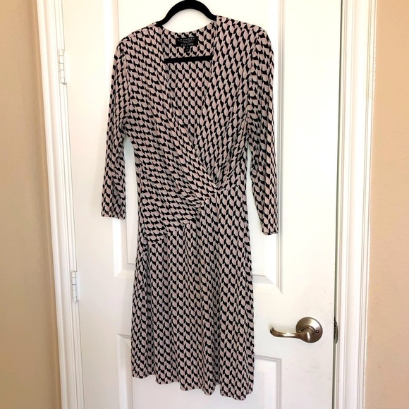 Laundry By Shelli Segal Faux Wrap Dress Size Medium - Picture 1 of 6